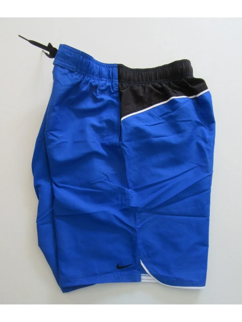 Nike Mens Volley Swim Trunks Blue Black and White NESS6413 Sze M Medium NWT
